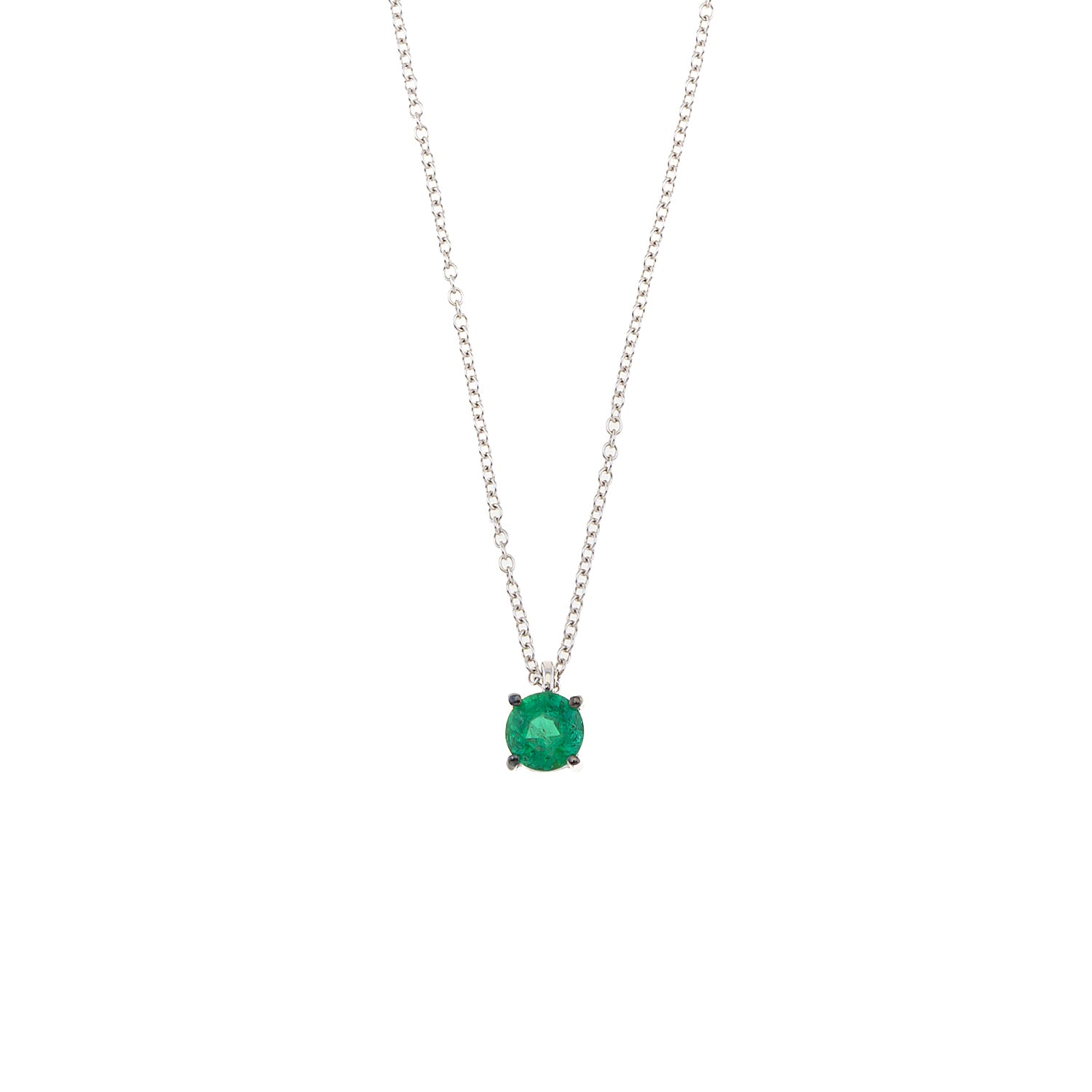 Solitare Emerald necklace