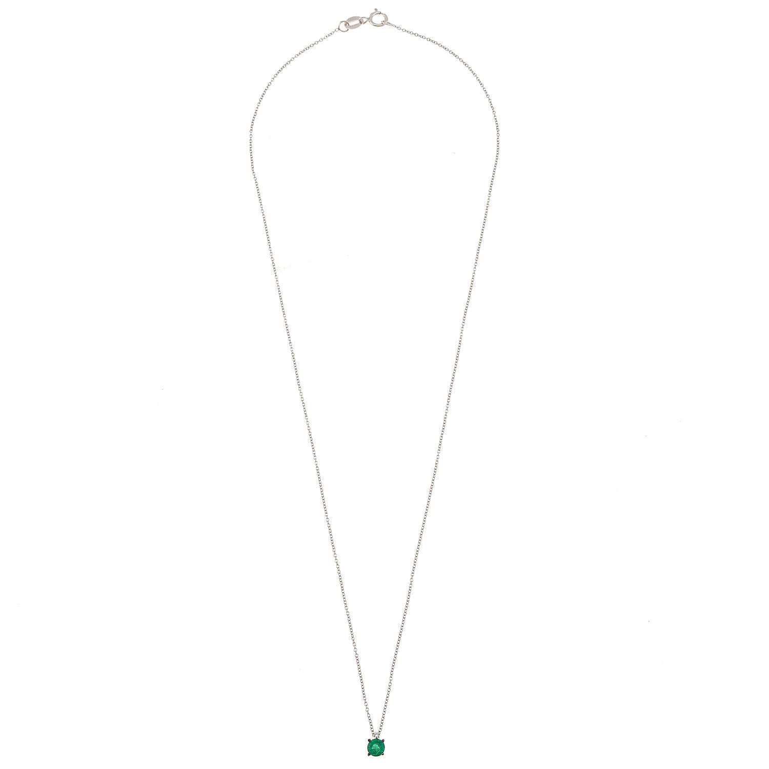 Solitare Emerald necklace