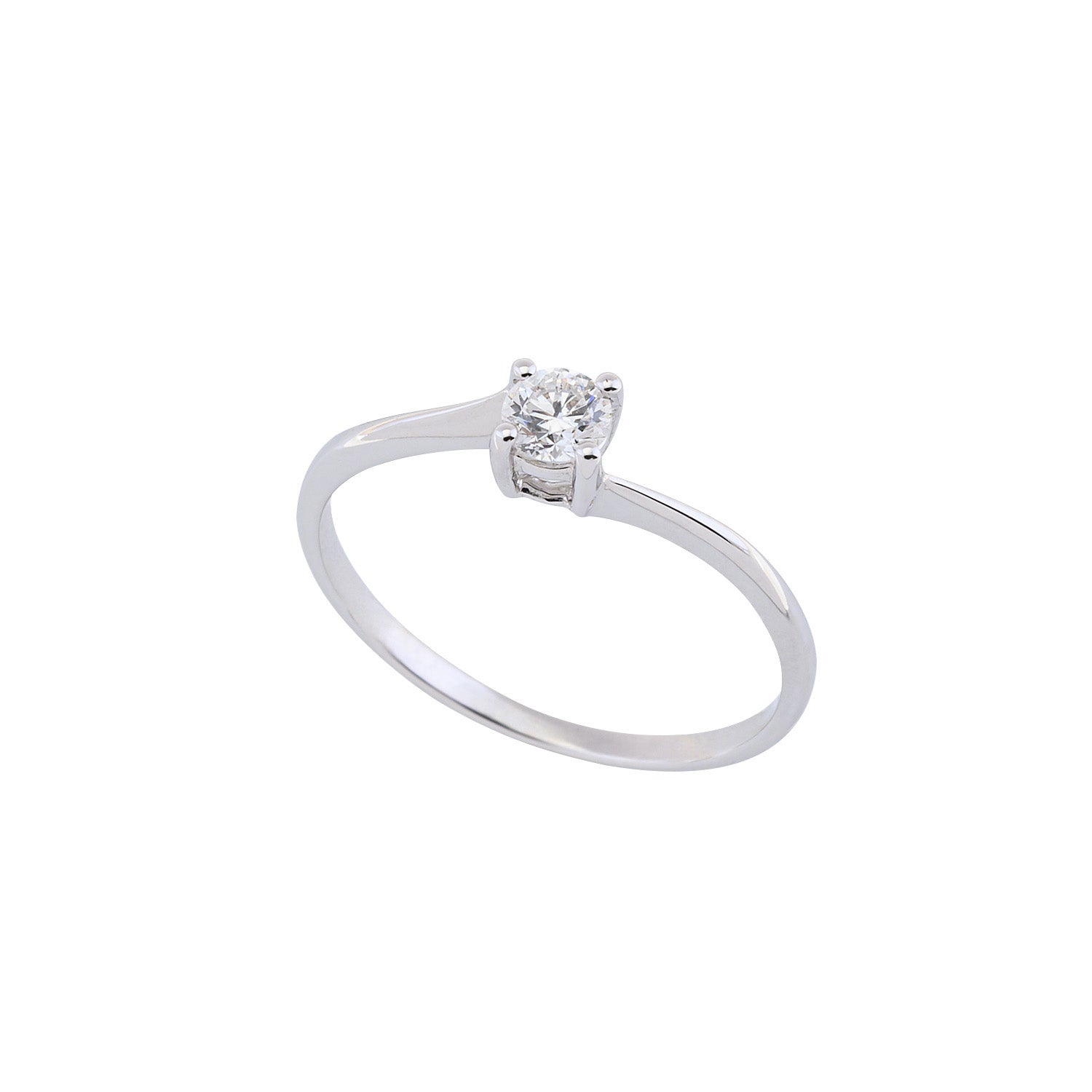 0.20ct Twist Setting Diamond Engagement Ring