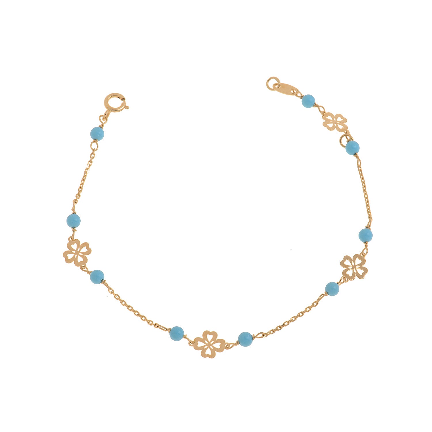 Clover Bracelet with Turquoise