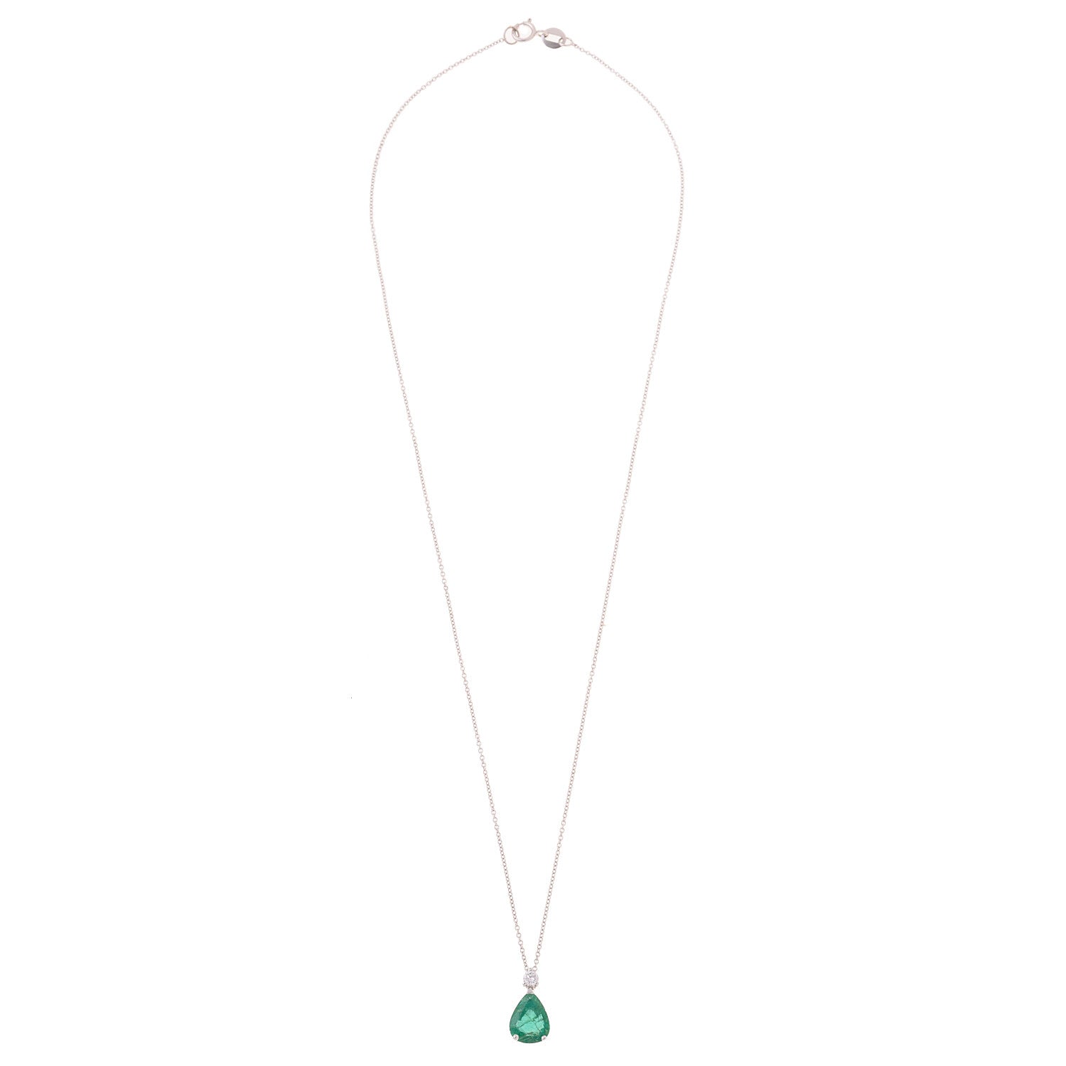 Emerald drop necklace