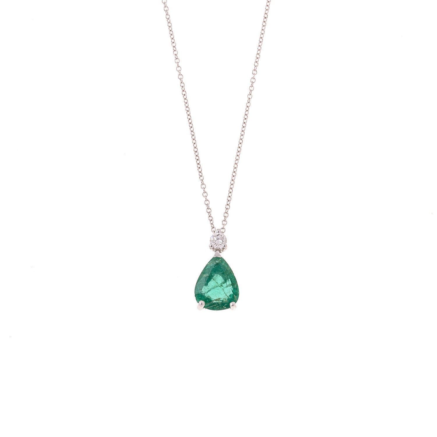 Emerald drop necklace