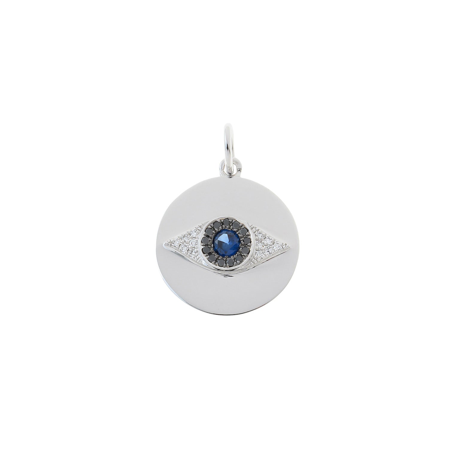 Evil Eye pendant with Diamonds & Sapphire