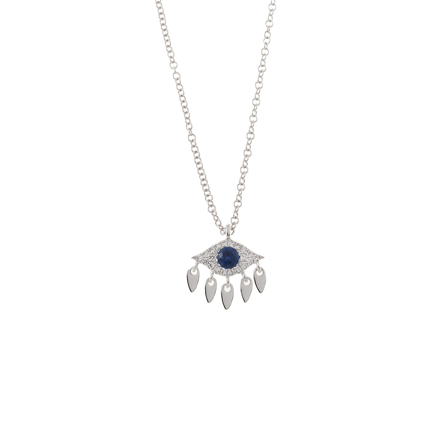 Evil Eye necklace with charms