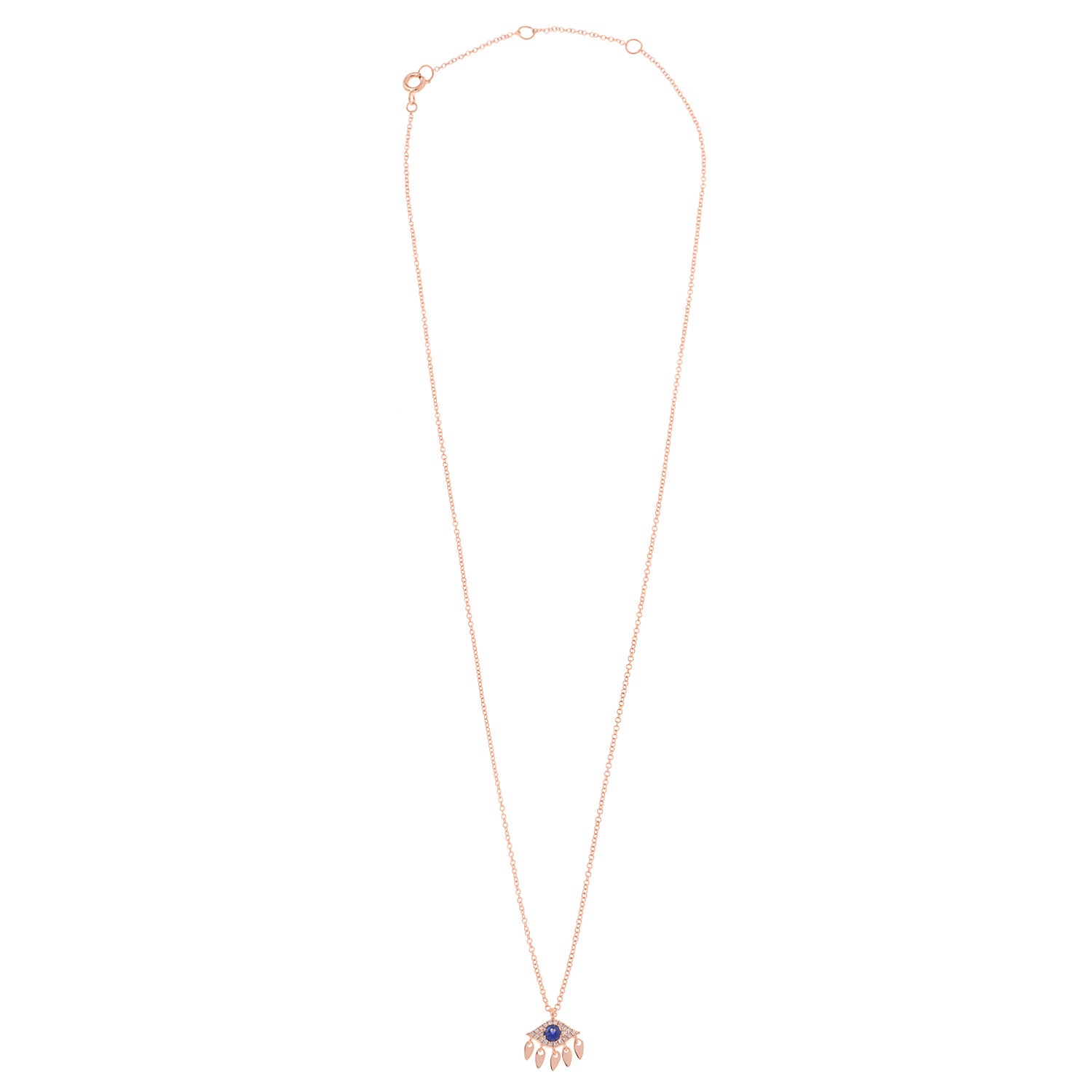 Evil Eye necklace with charms