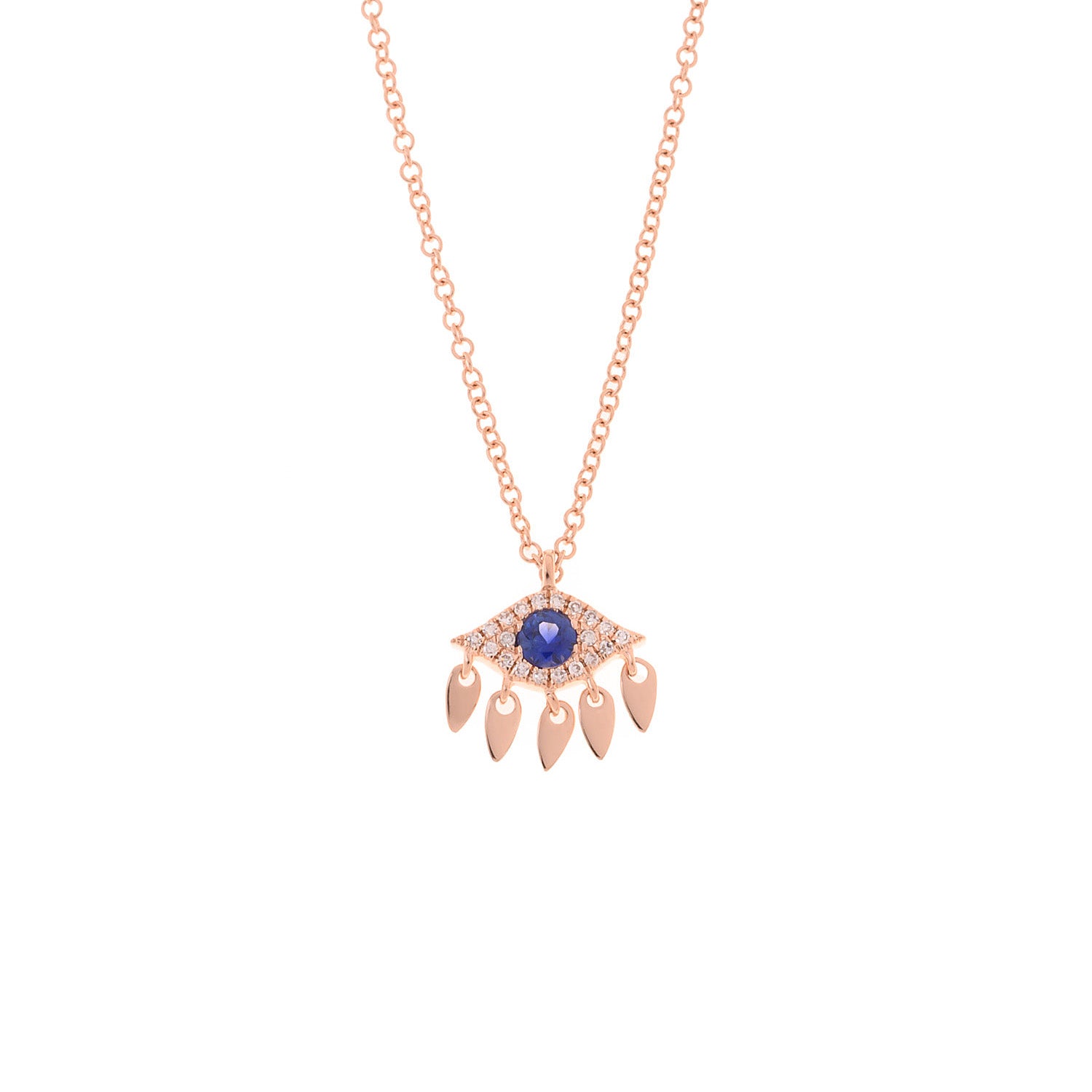 Evil Eye necklace with charms