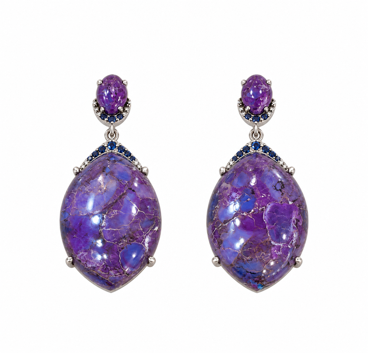 Purple Turquoise Earrings