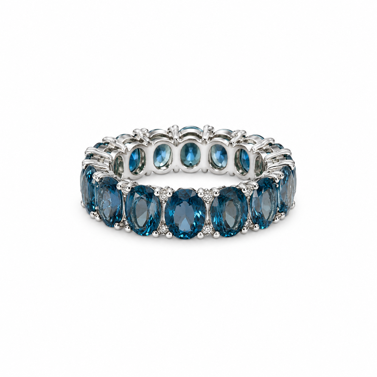Blue Topaz Eternity Ring