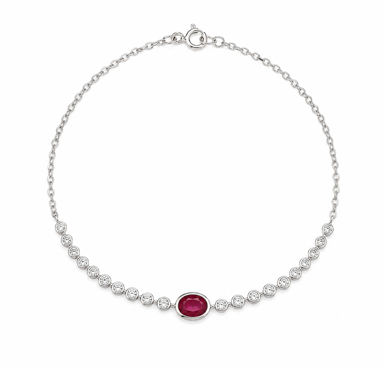 Ruby Half Tennis Bracelet
