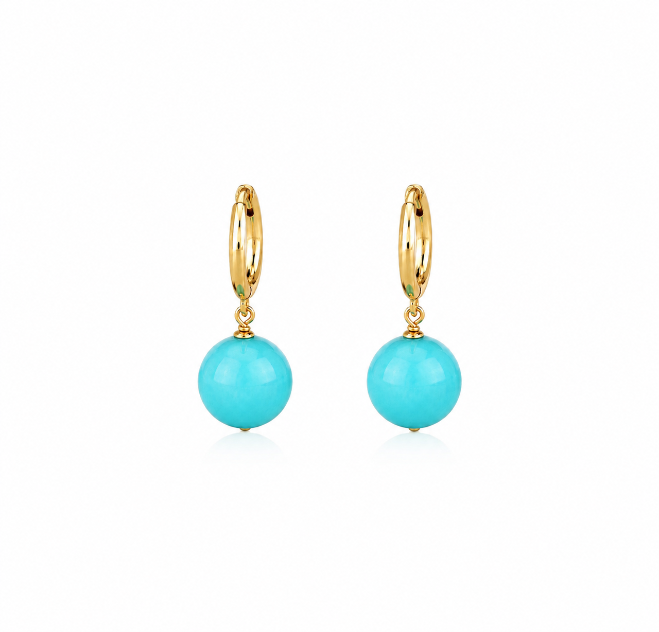 Turquoise Hoops