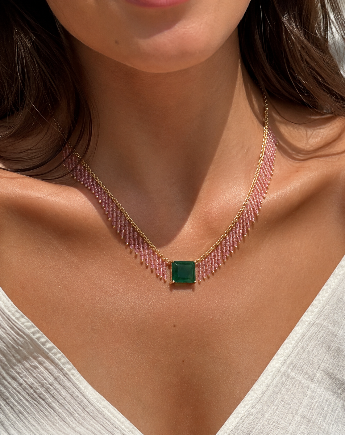 Jade and Tourmaline Necklace