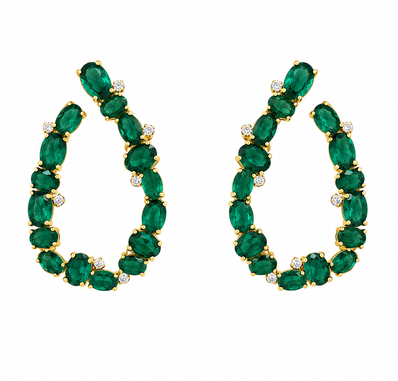 Green Drop Earrings