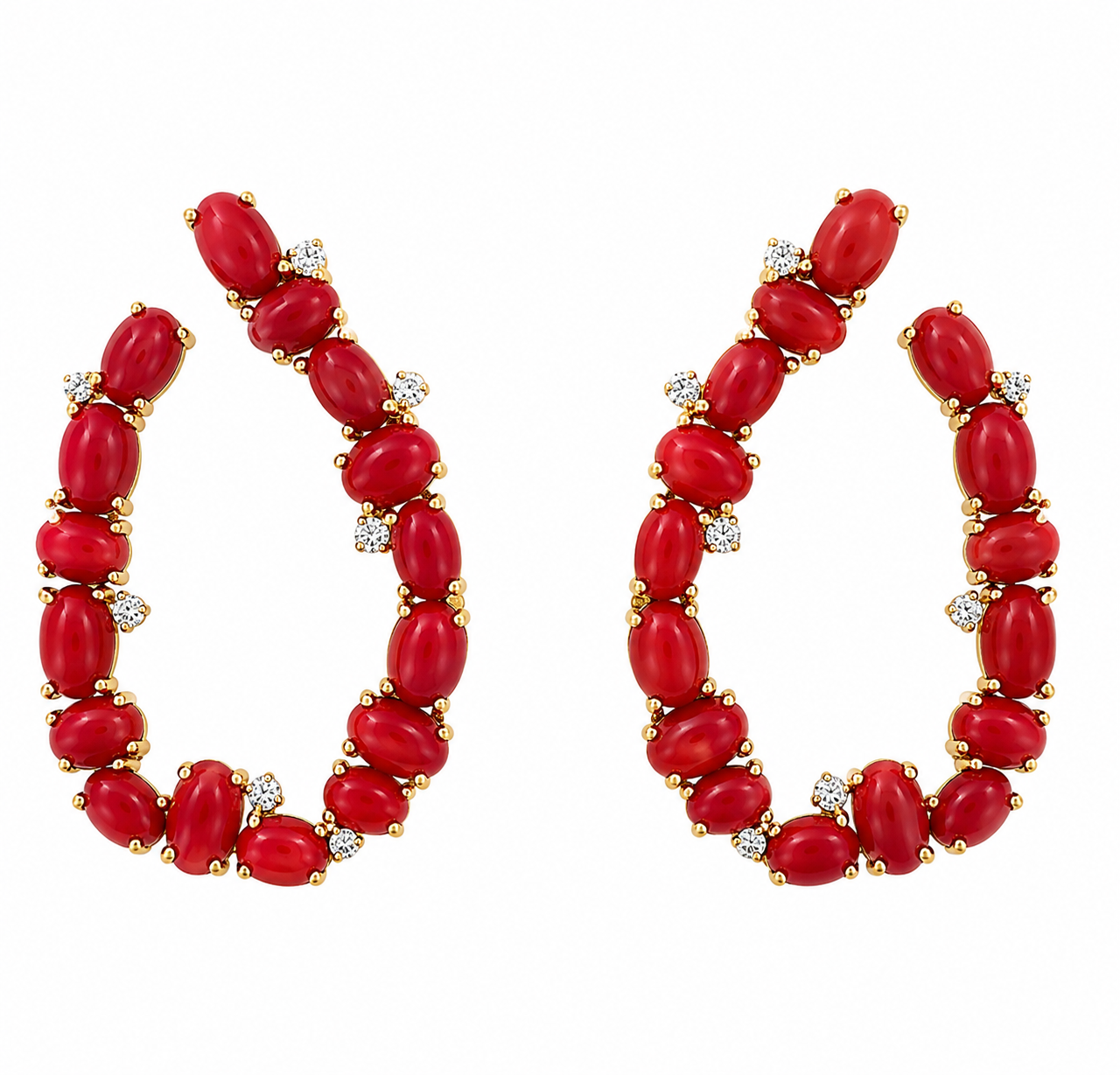Coral Drop Earrings