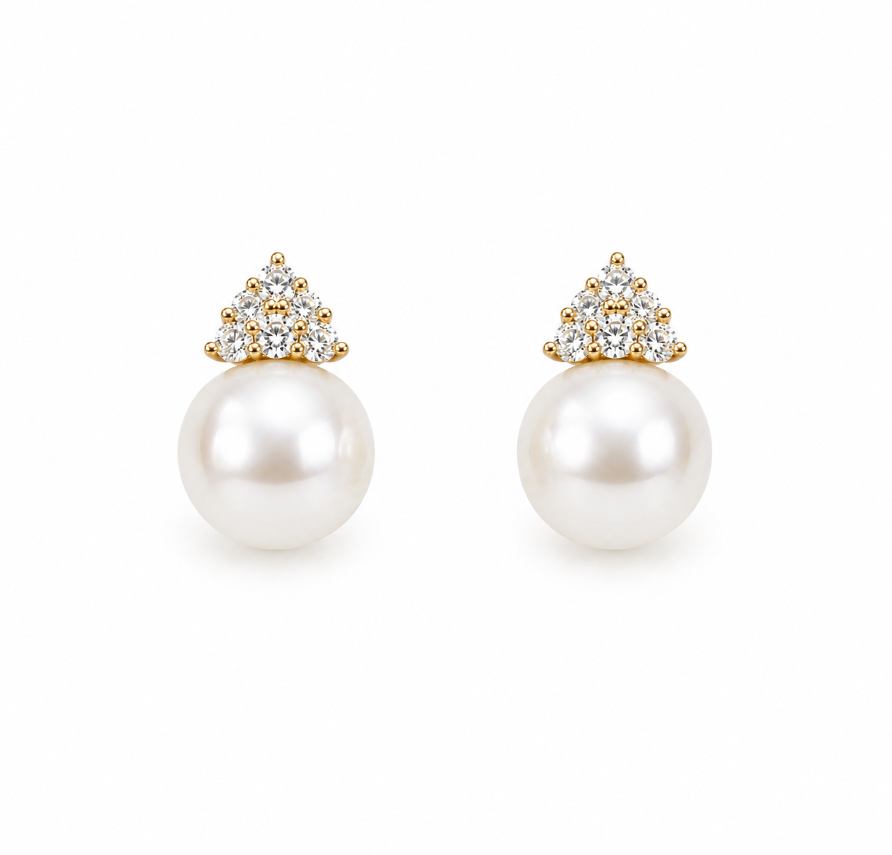 Diamond Pearl Earrings
