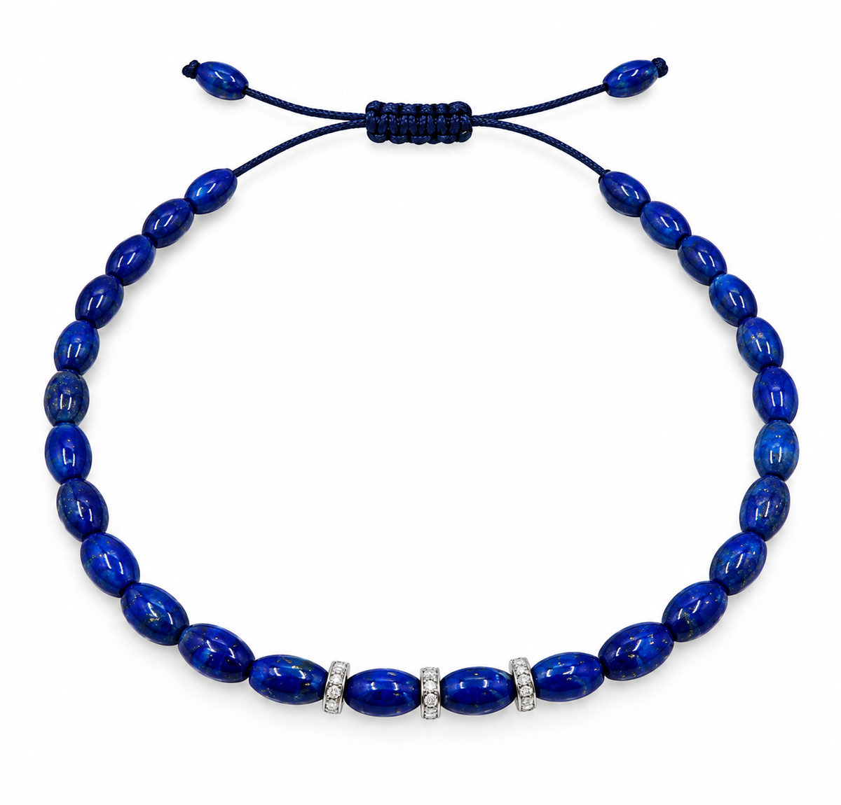 Triple Diamond Lapis Bracelet