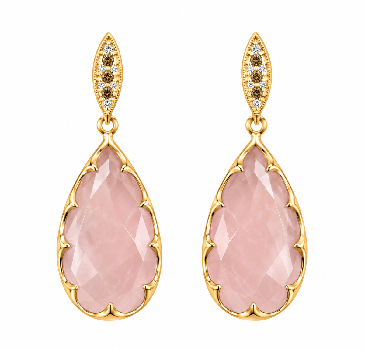 Pink Quartz Earrings