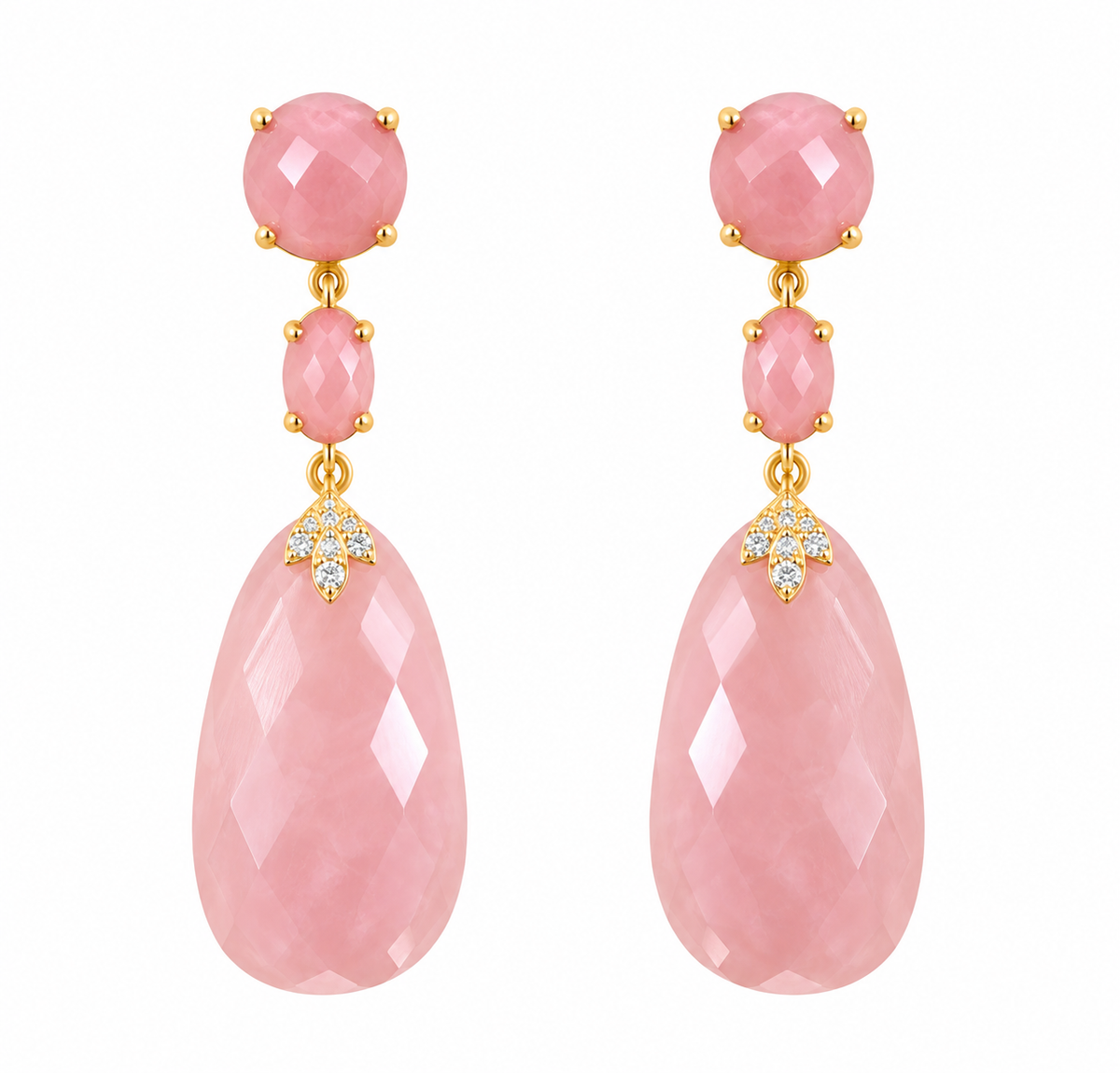 Pink Opal Elegance Earrings