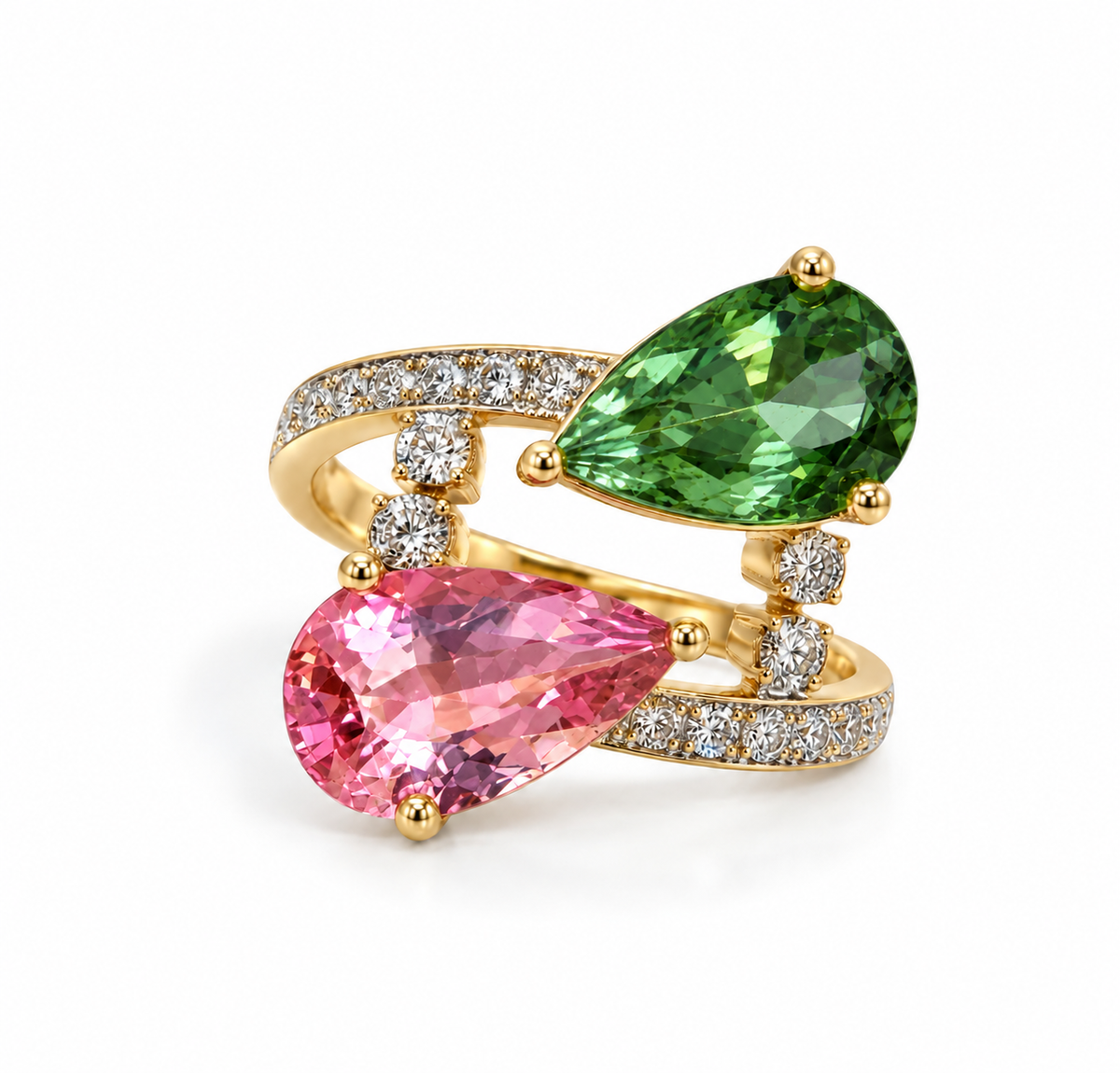 Tourmaline Pears Ring