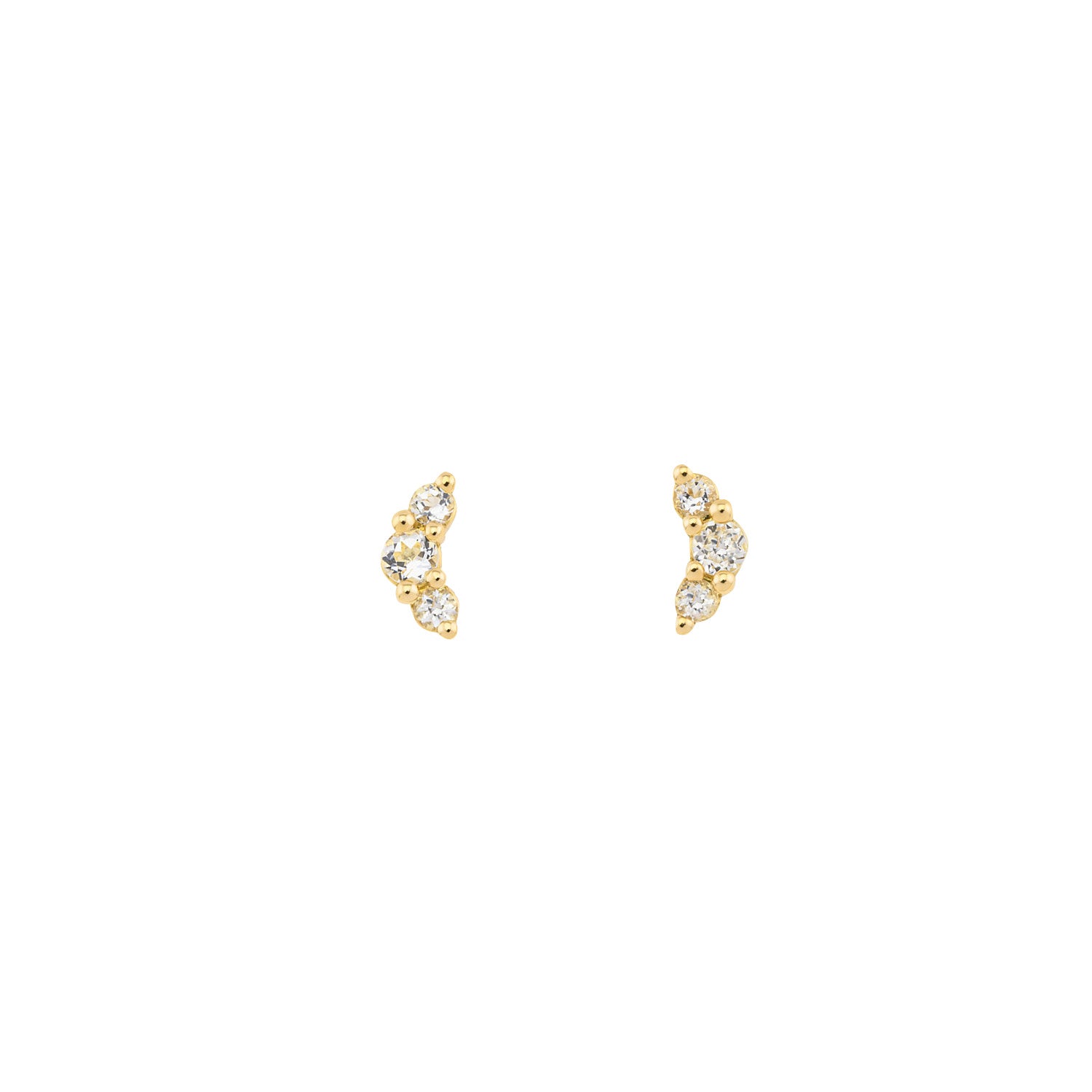 White Topaz Stud earrings