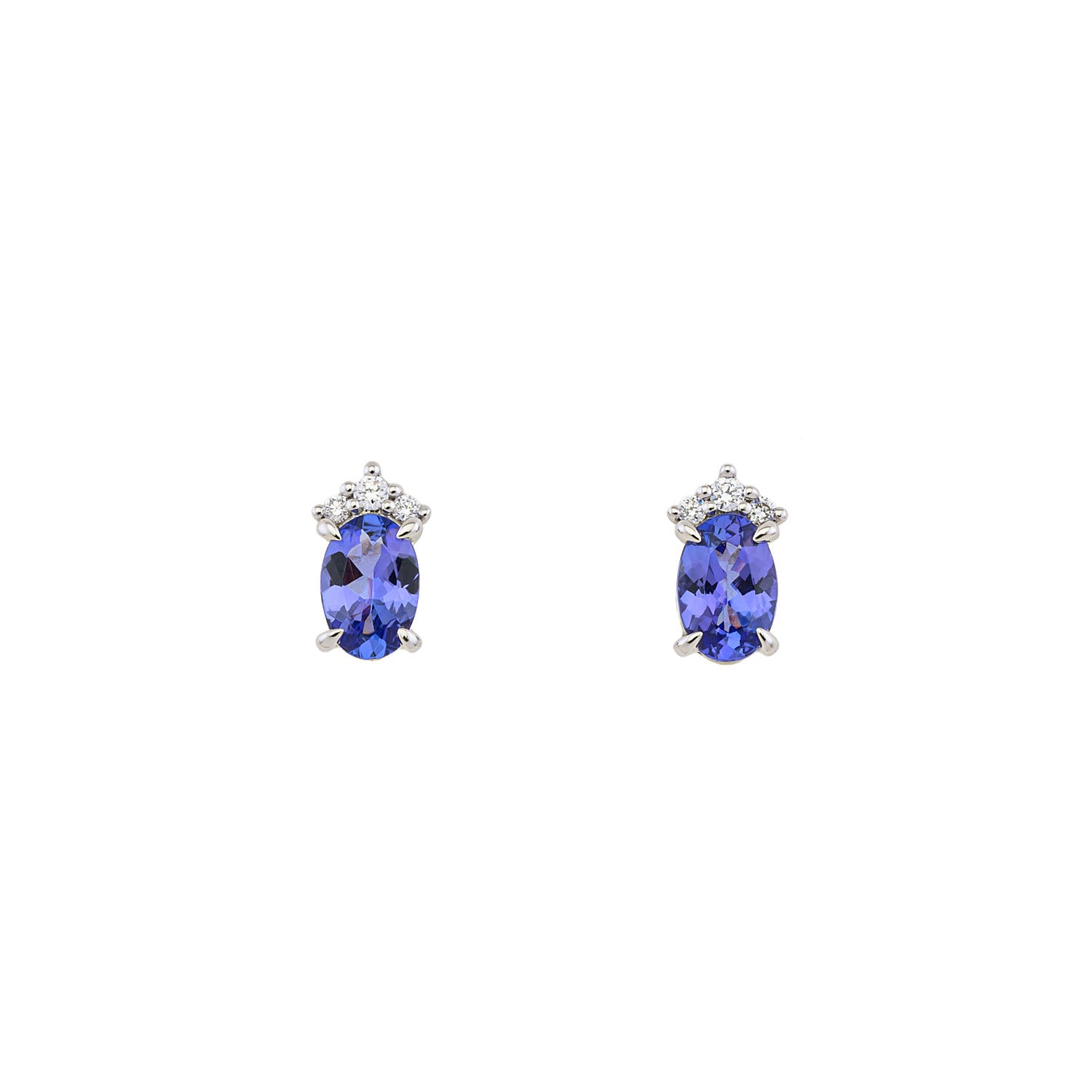 Tanzanite Diamond Oval Earring
