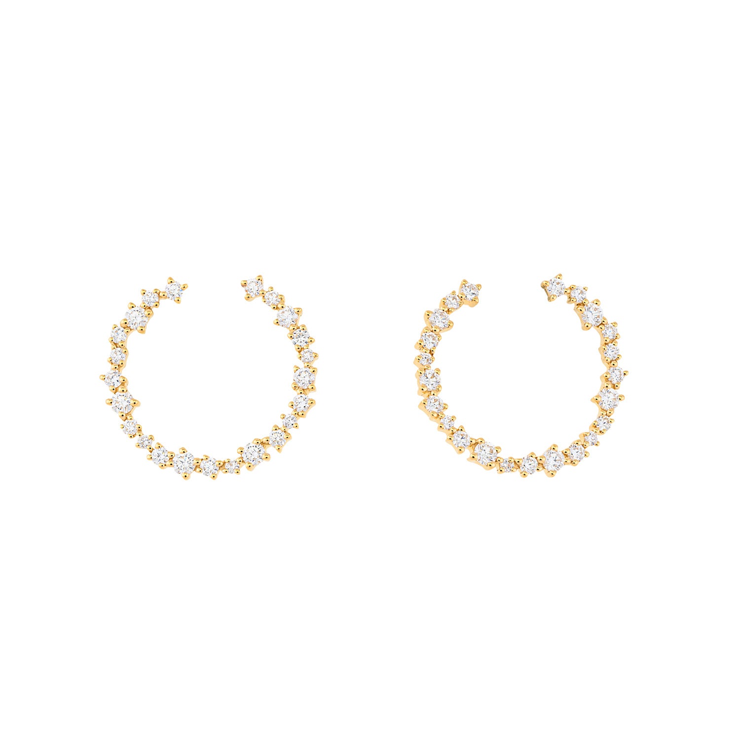 Circle Diamond Earrings