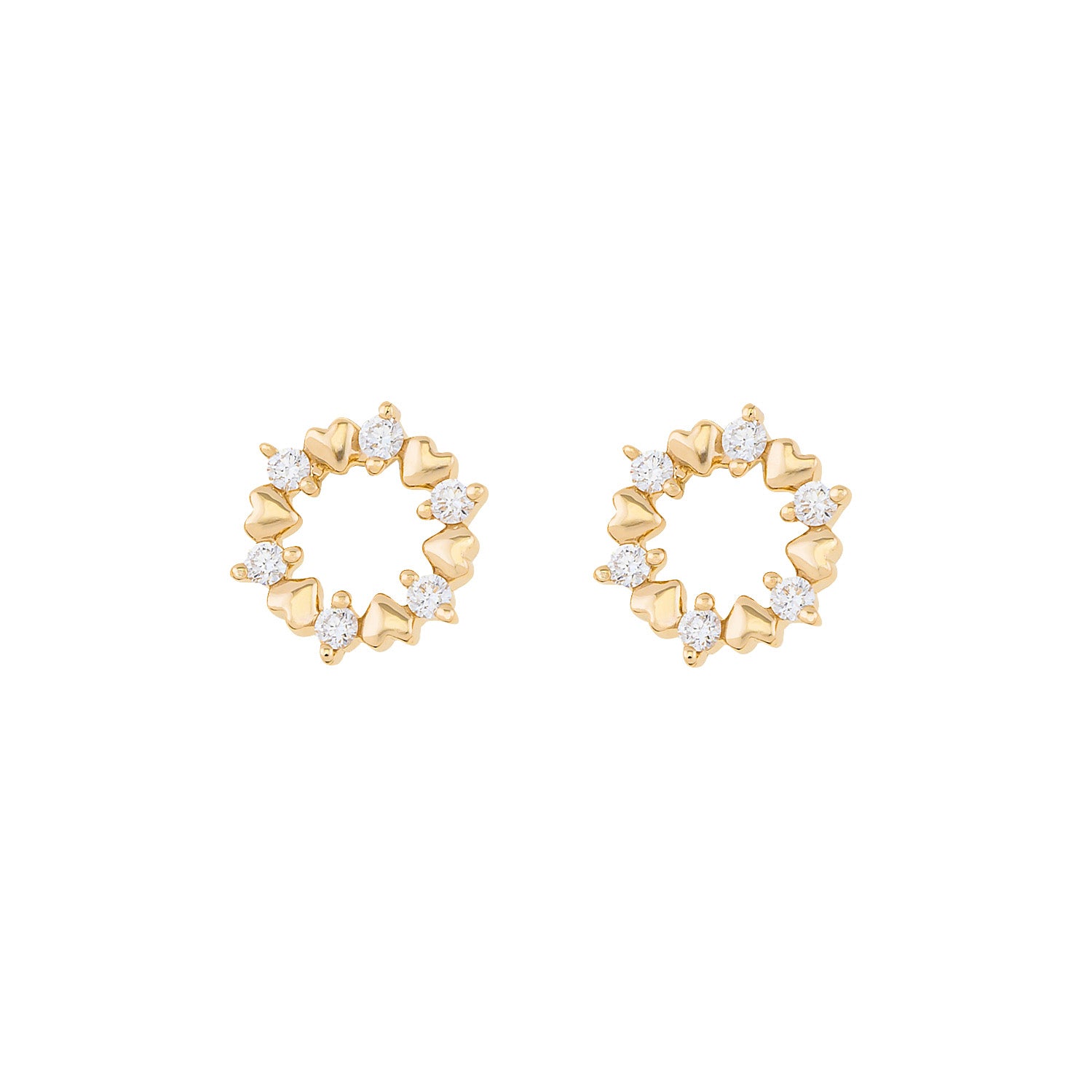 Heart Wearth Diamond Earrings