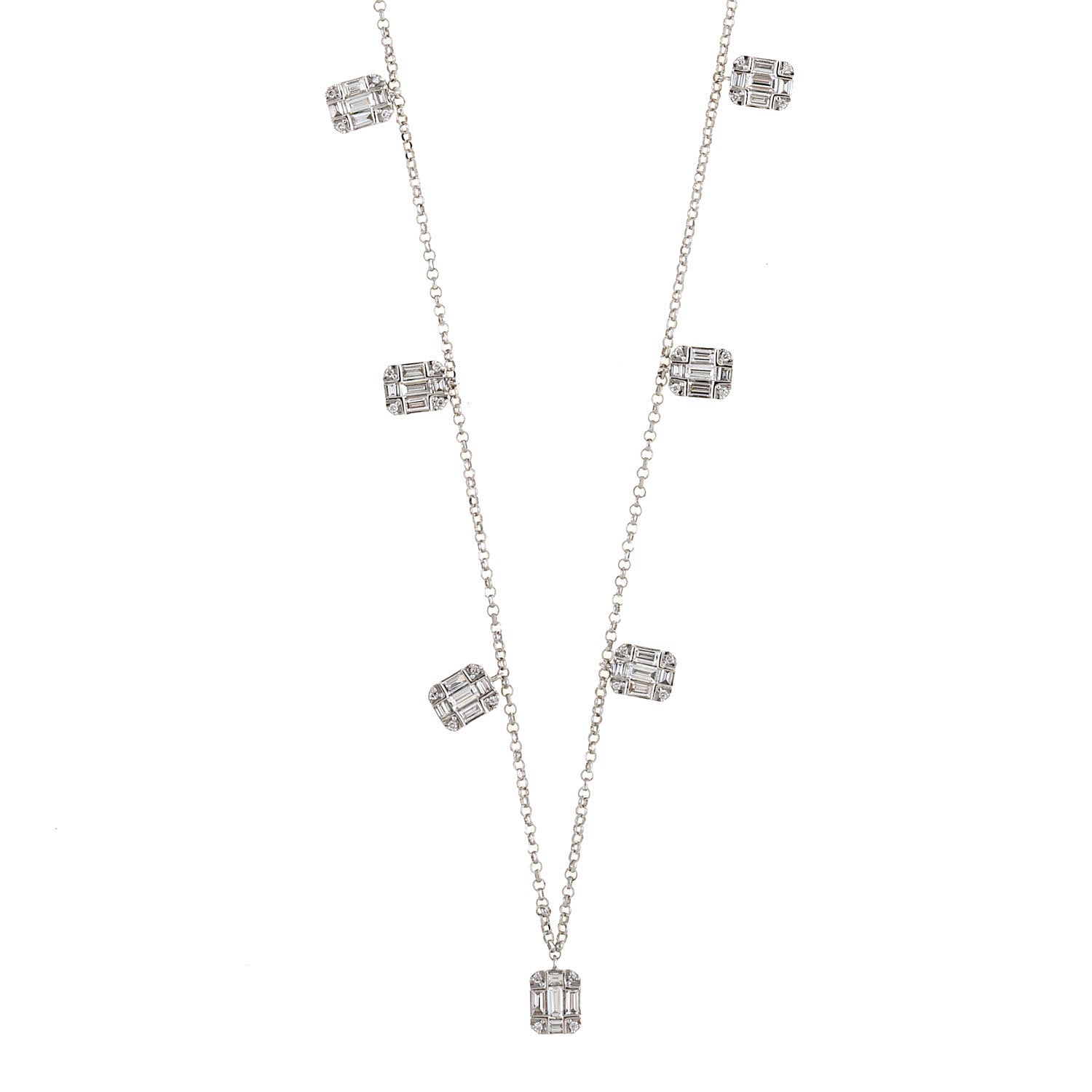 Baguette diamond charms