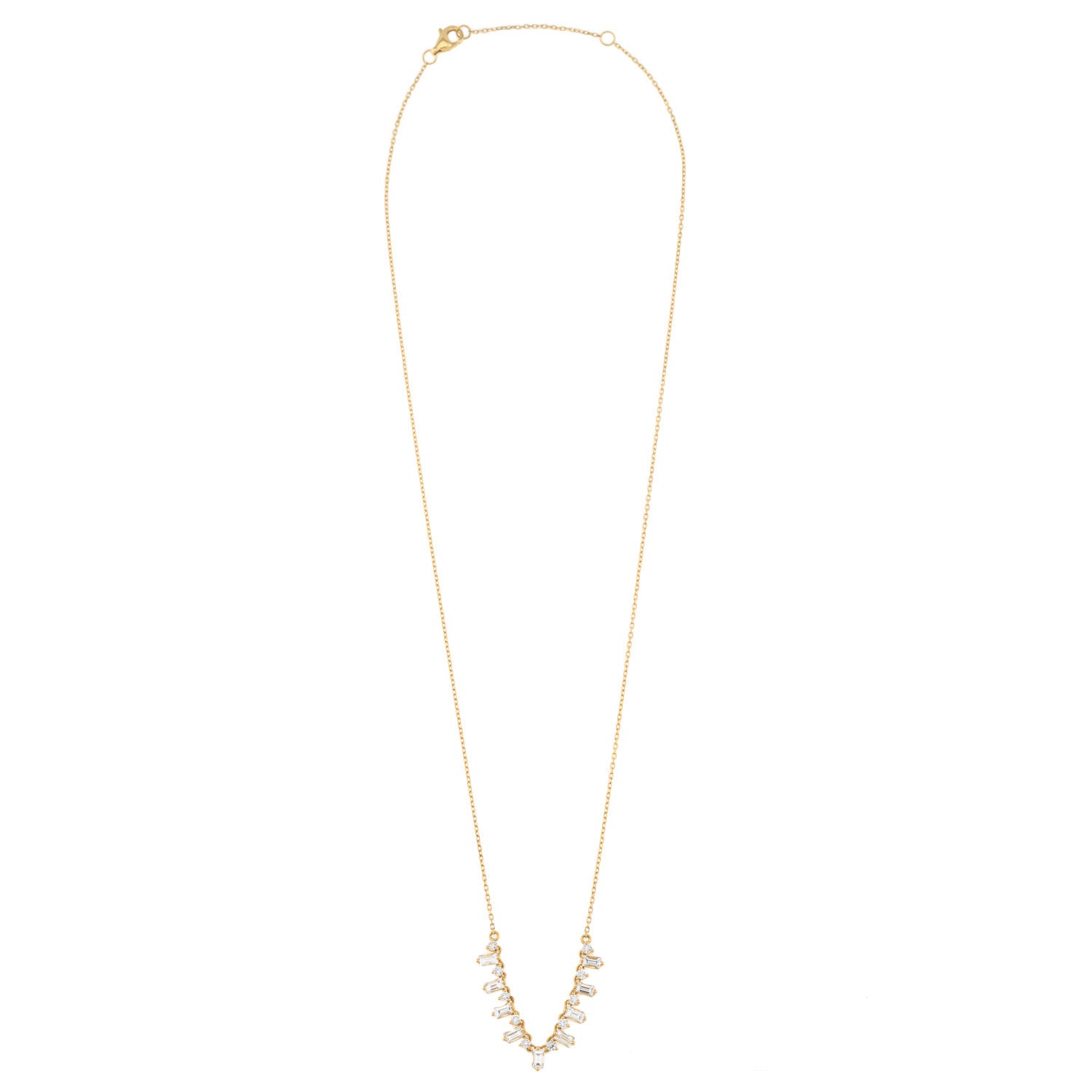 Bagguette Diamond Necklace