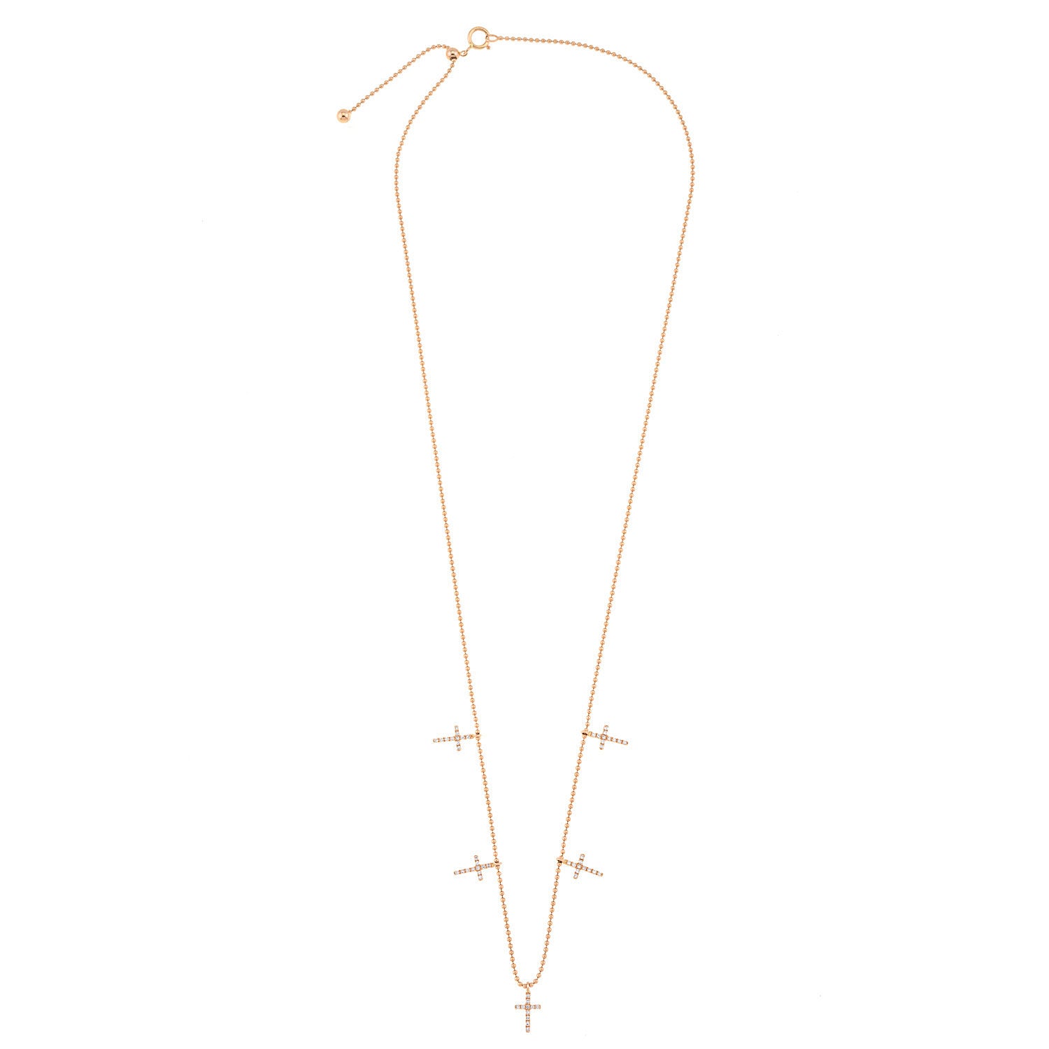 Five Crosses Diamond Necklace
