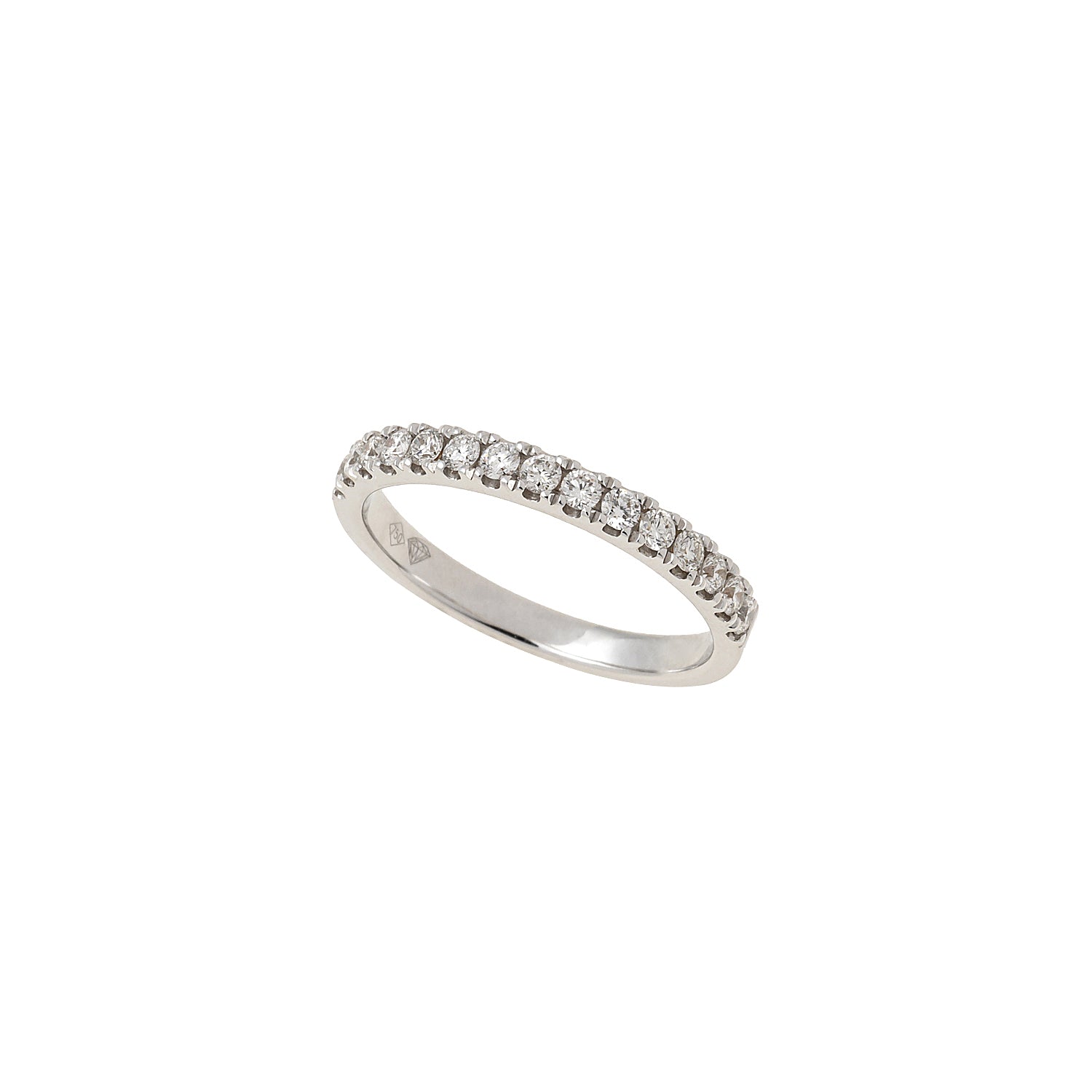 Half eternity diamond ring
