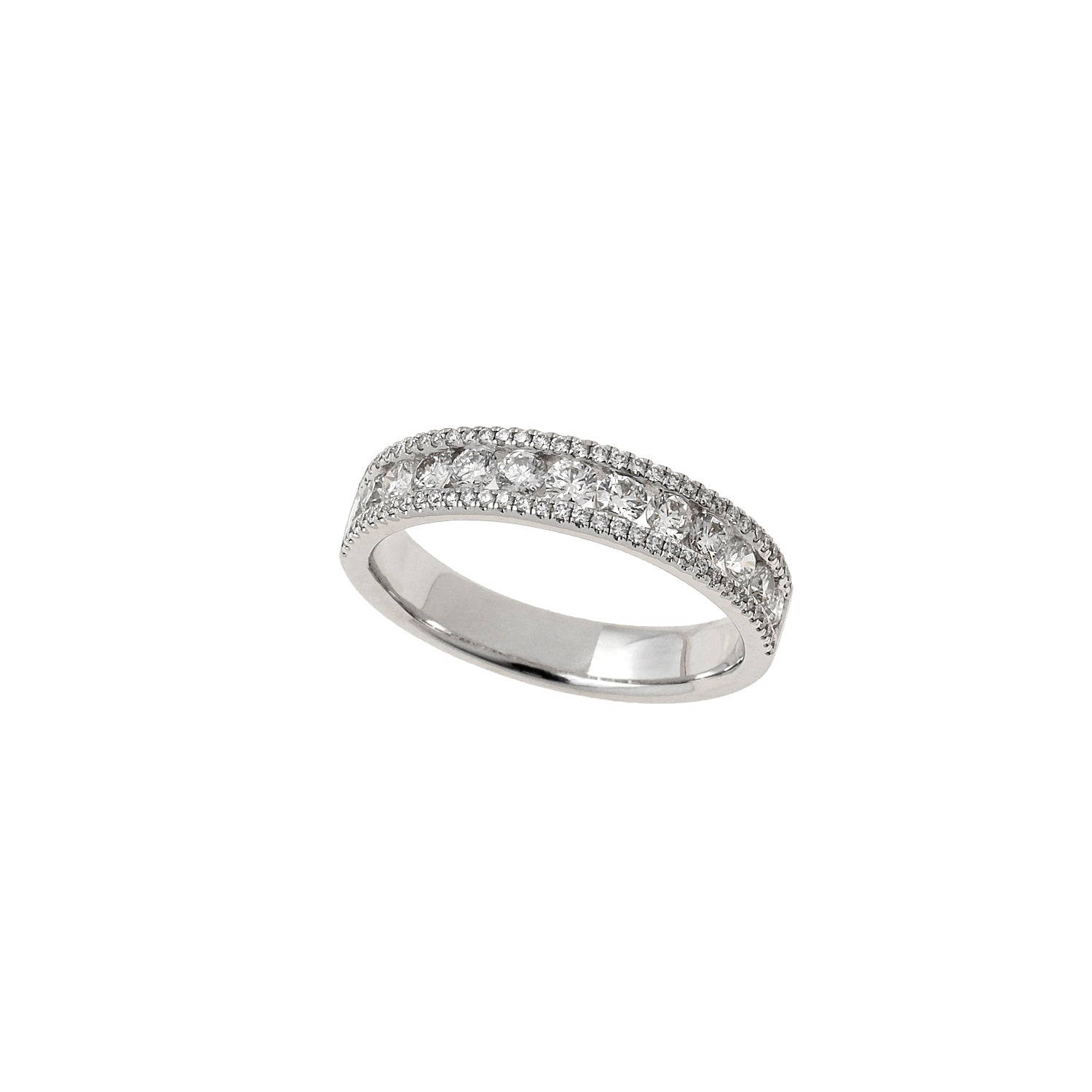 Half eternity diamond ring