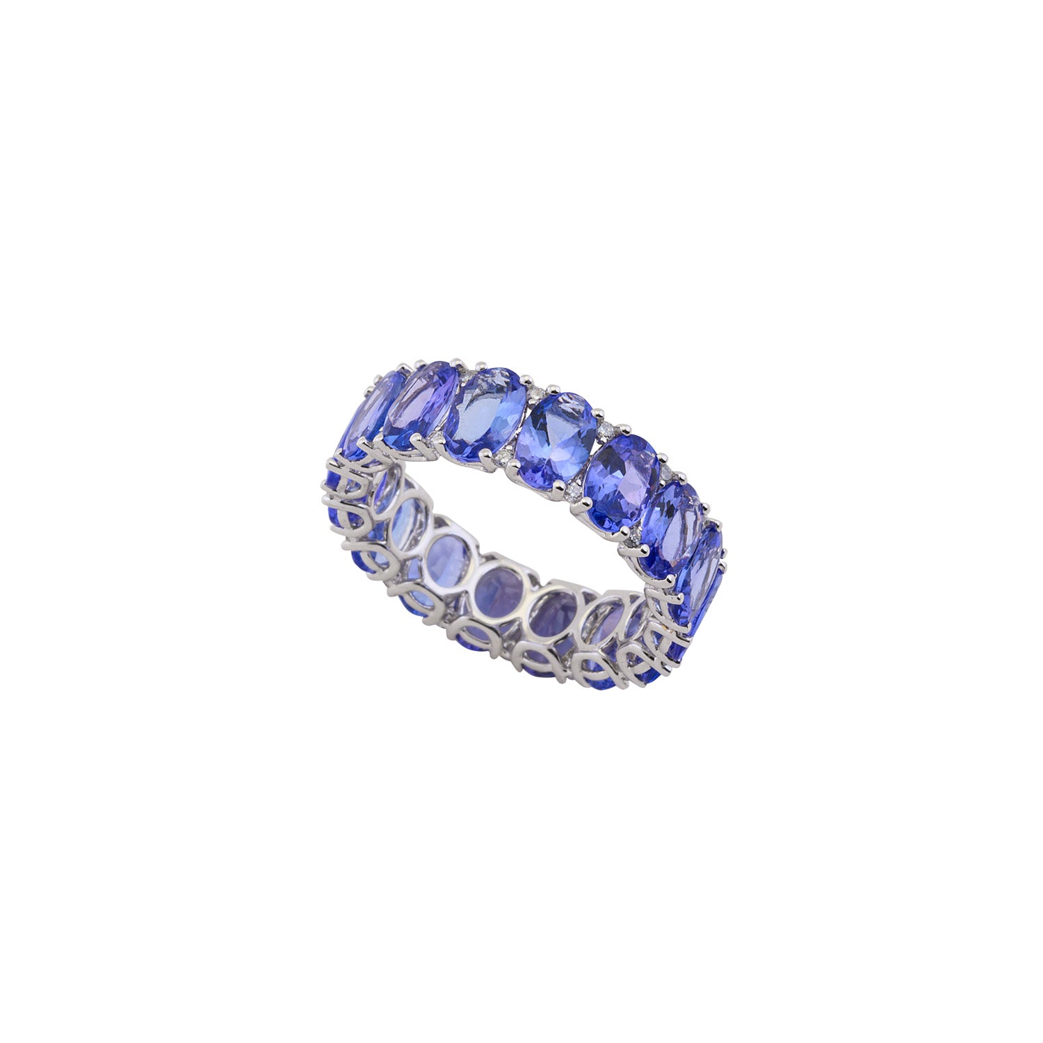 Τanzanite and Diamond Eternity Ring