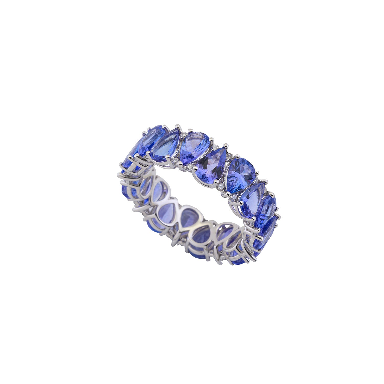 Τanzanite and Diamond Eternity Ring