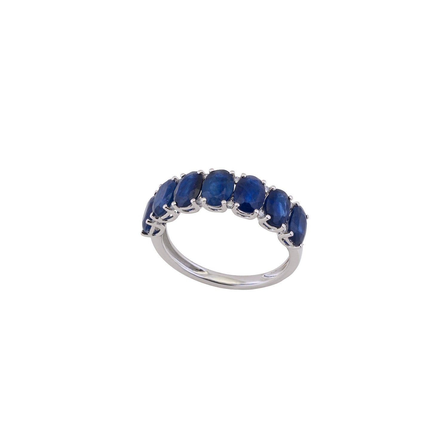 Sapphire and Diamond Half-Eternity Ring