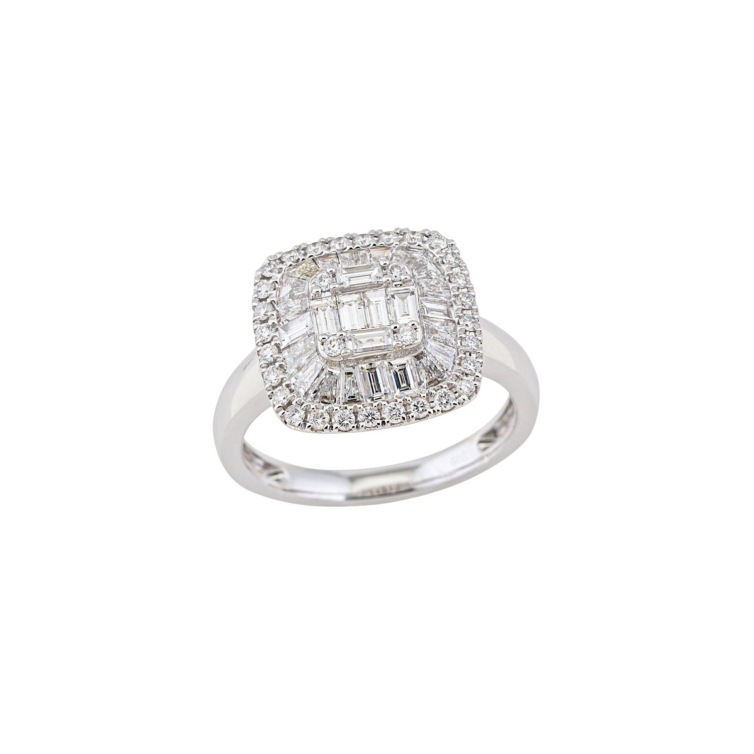 Bagguette Diamond Square Ring