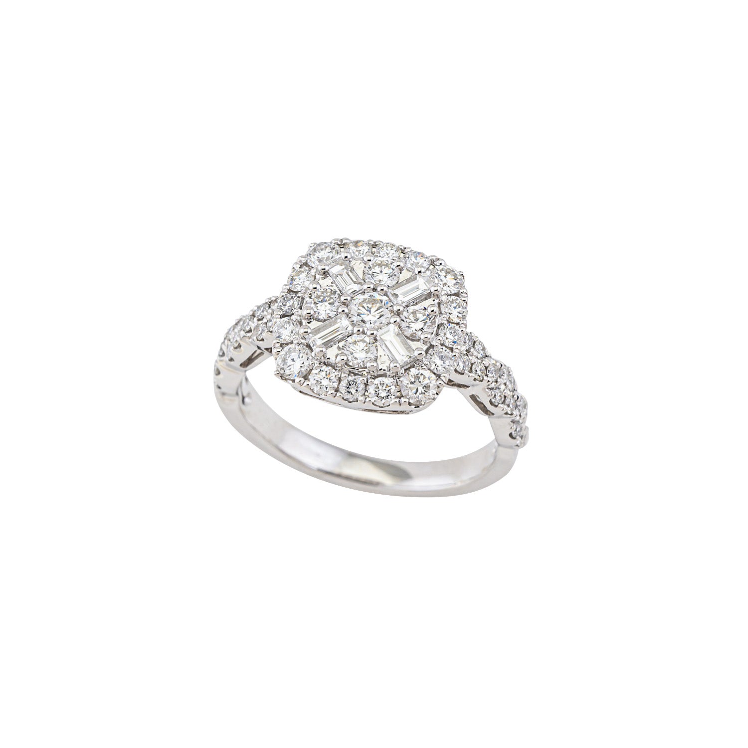 Bagguette Diamond Square Ring