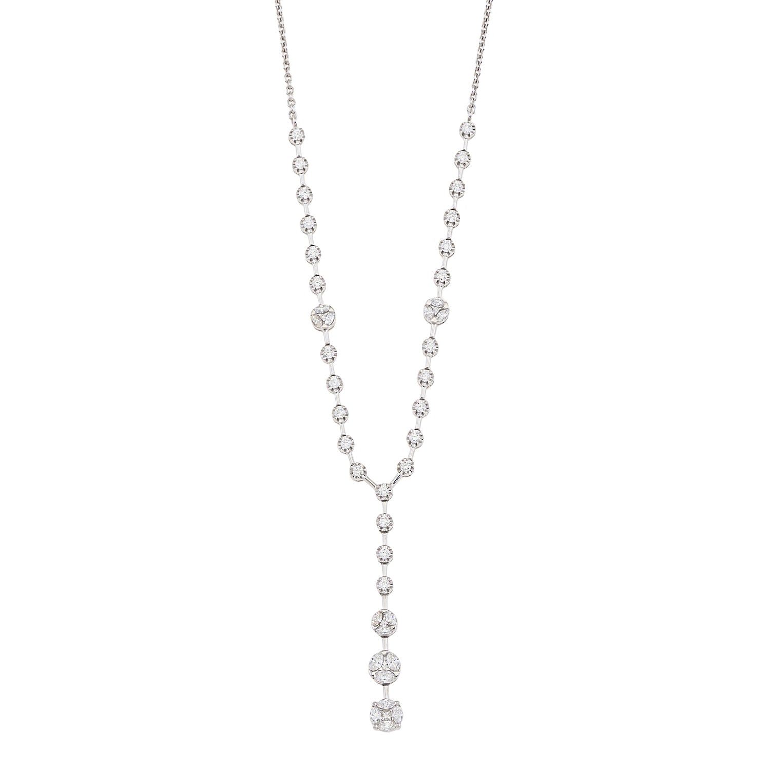 Y-Shaped Diamond Necklace