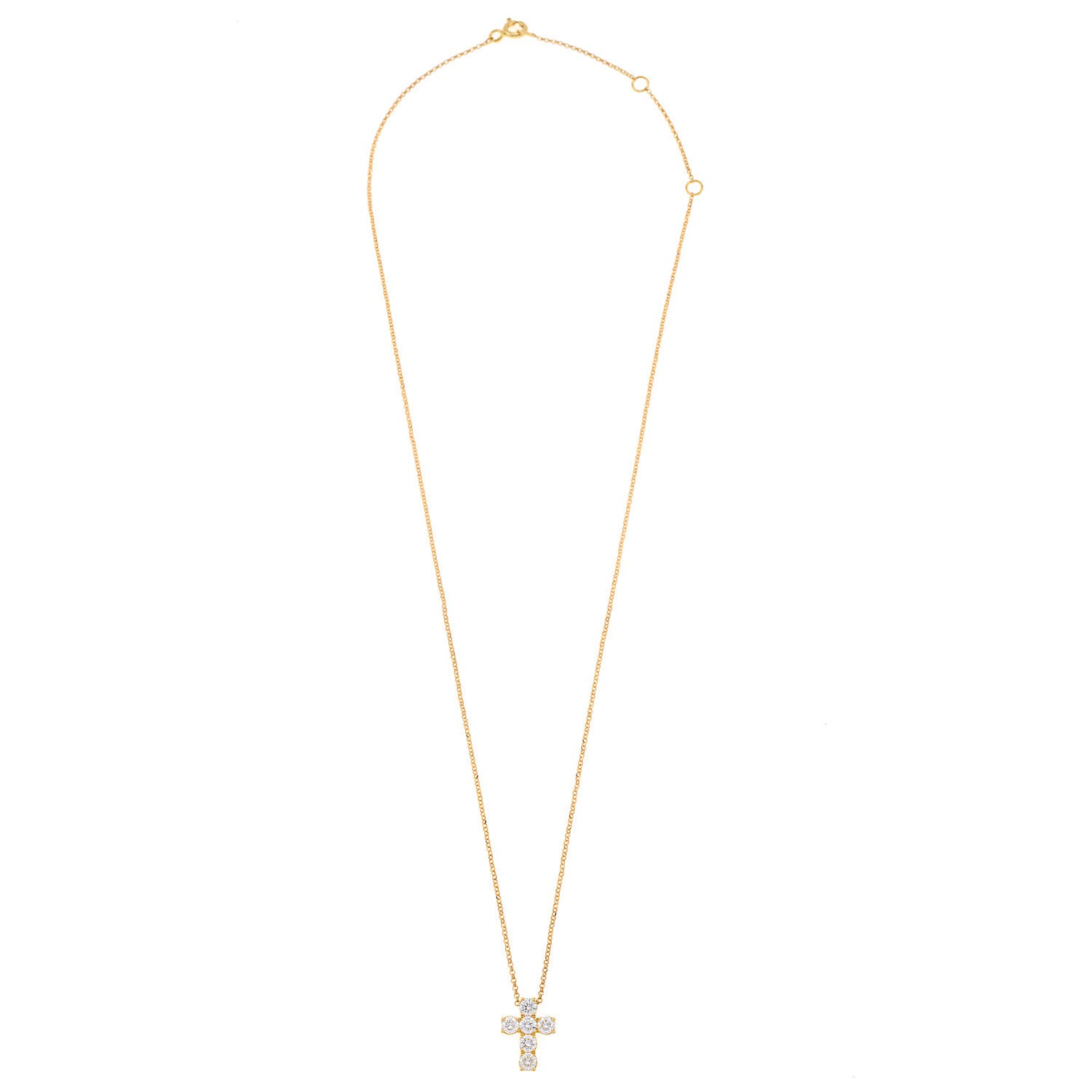 Yellow Gold Diamond Cross