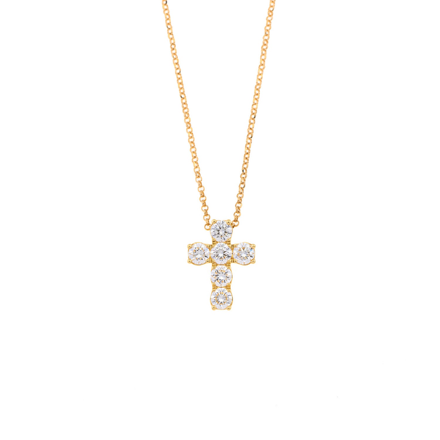 Yellow Gold Diamond Cross