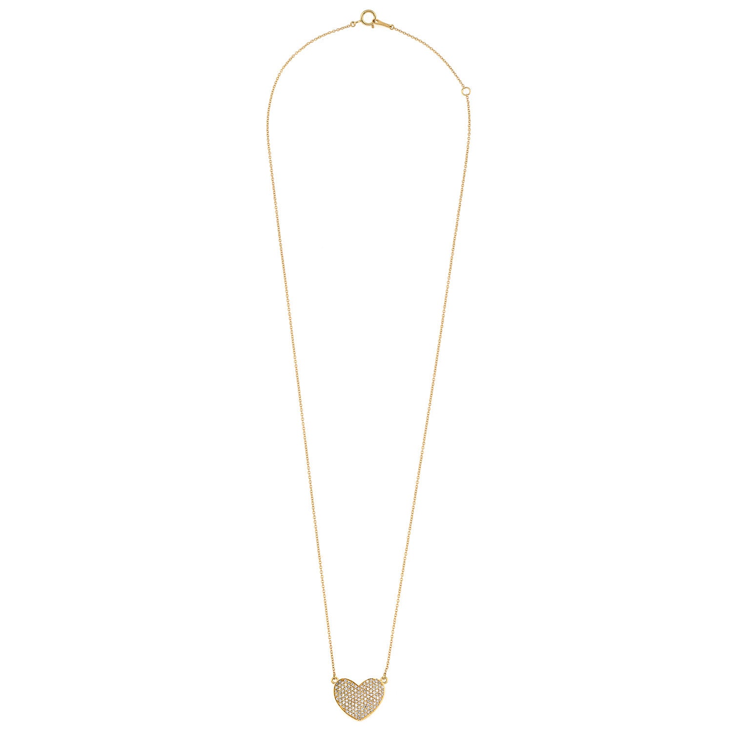 Wavy Diamond Heart Necklace