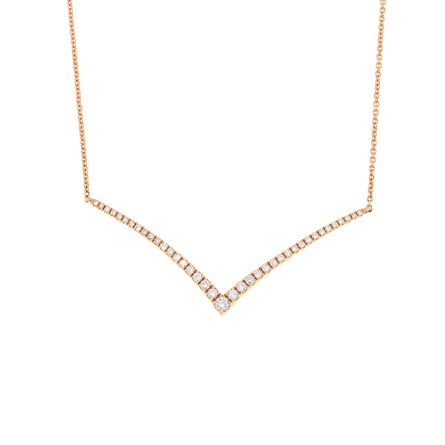 Diamond V necklace