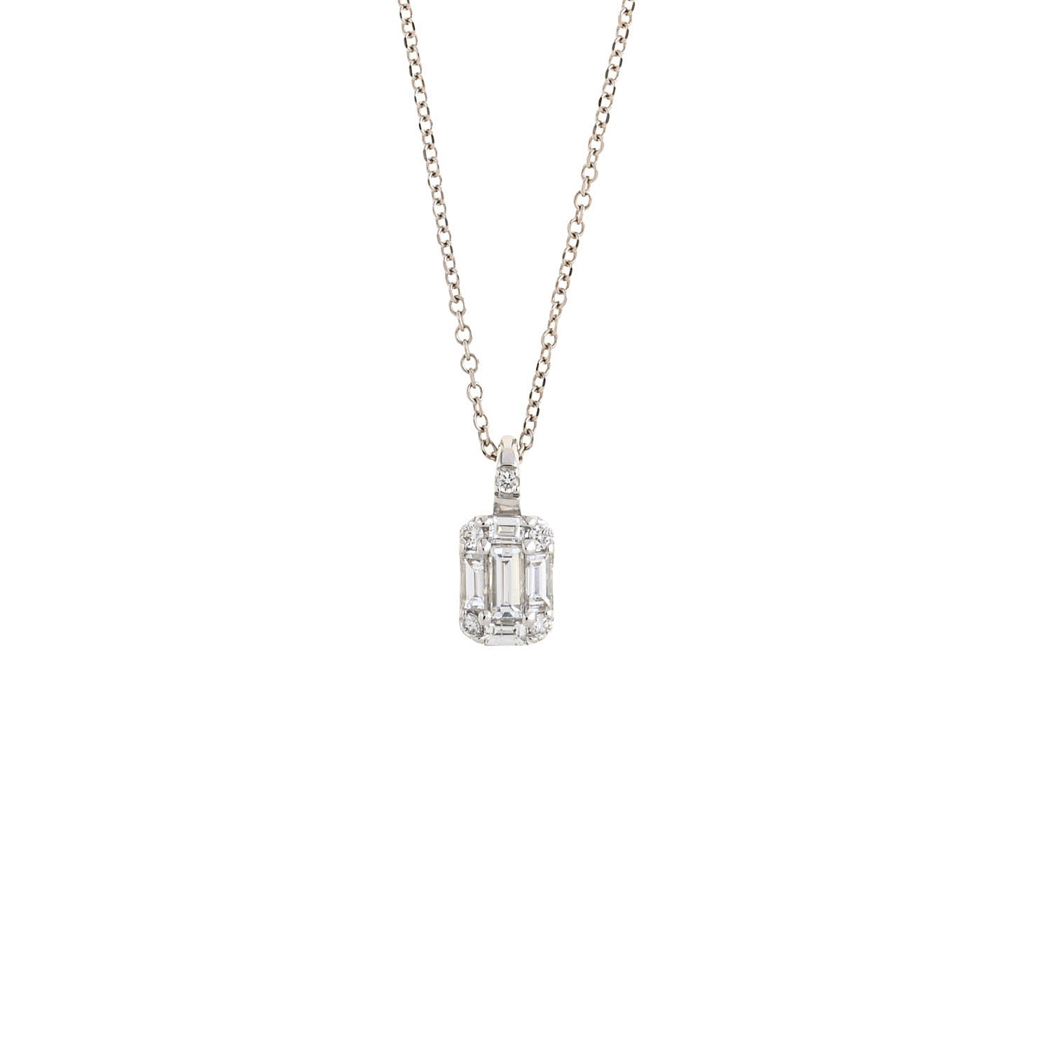 Baguette Diamond  Necklace