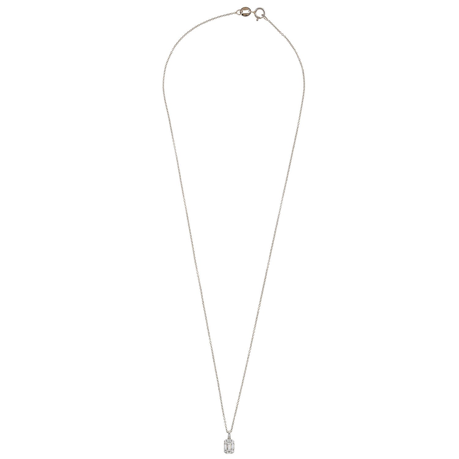 Baguette Diamond  Necklace
