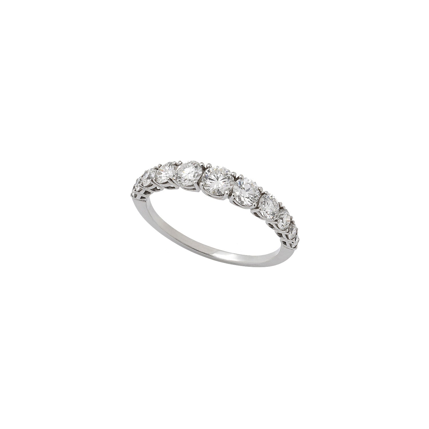 Half eternity diamond ring