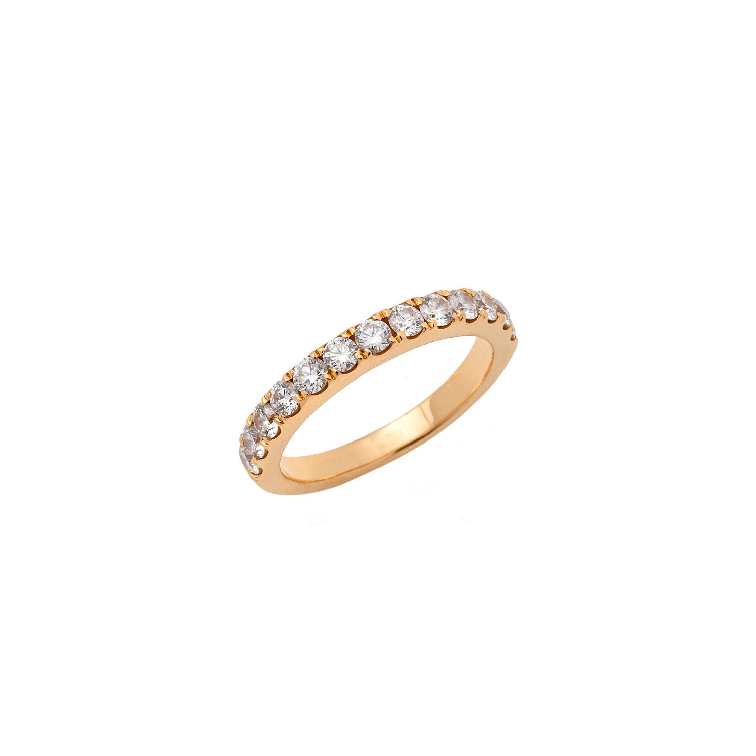 Half eternity diamond ring