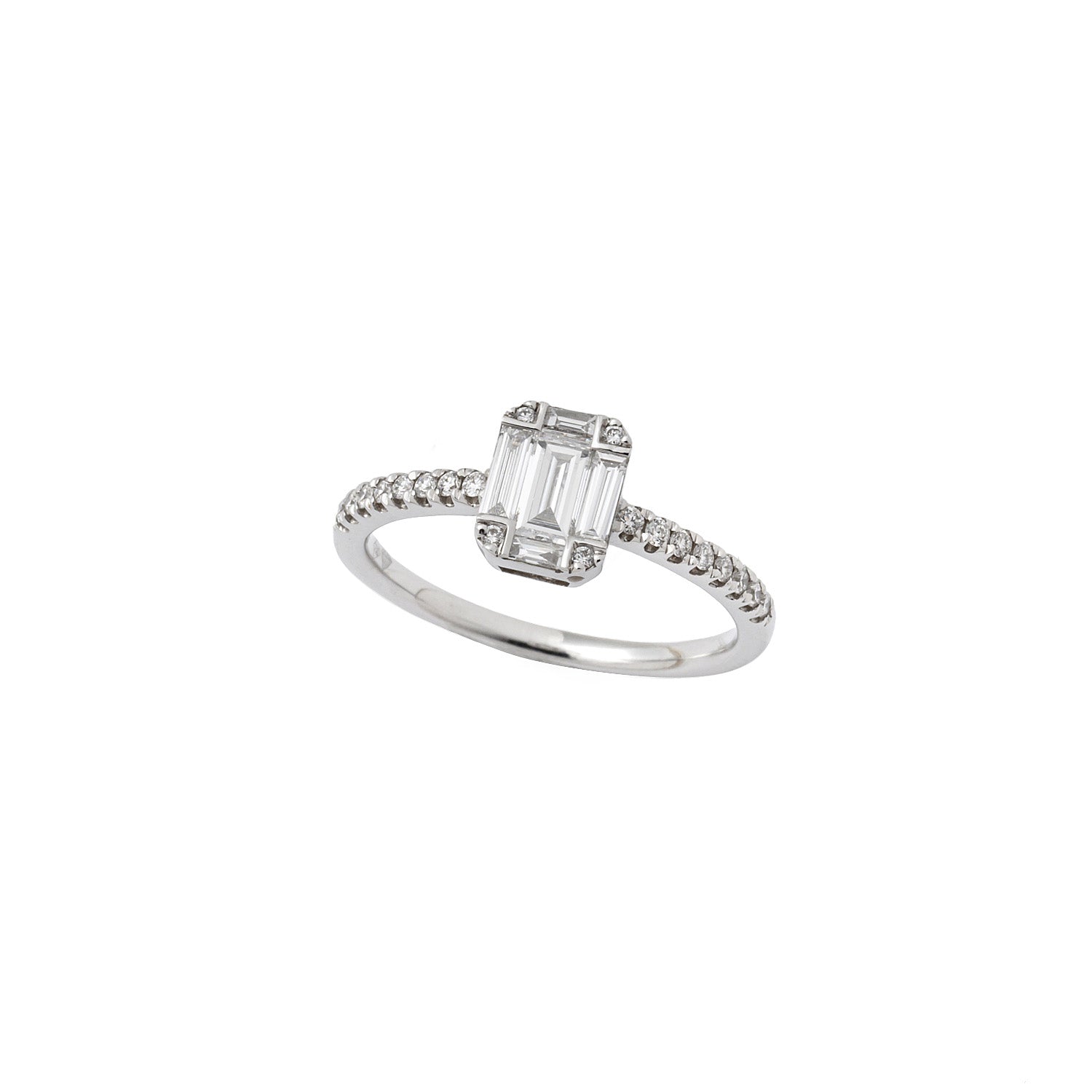 Baguette Solitaire Diamond Ring