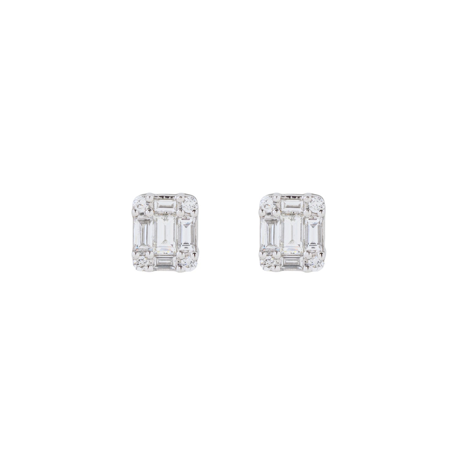 Diamond stud earrings