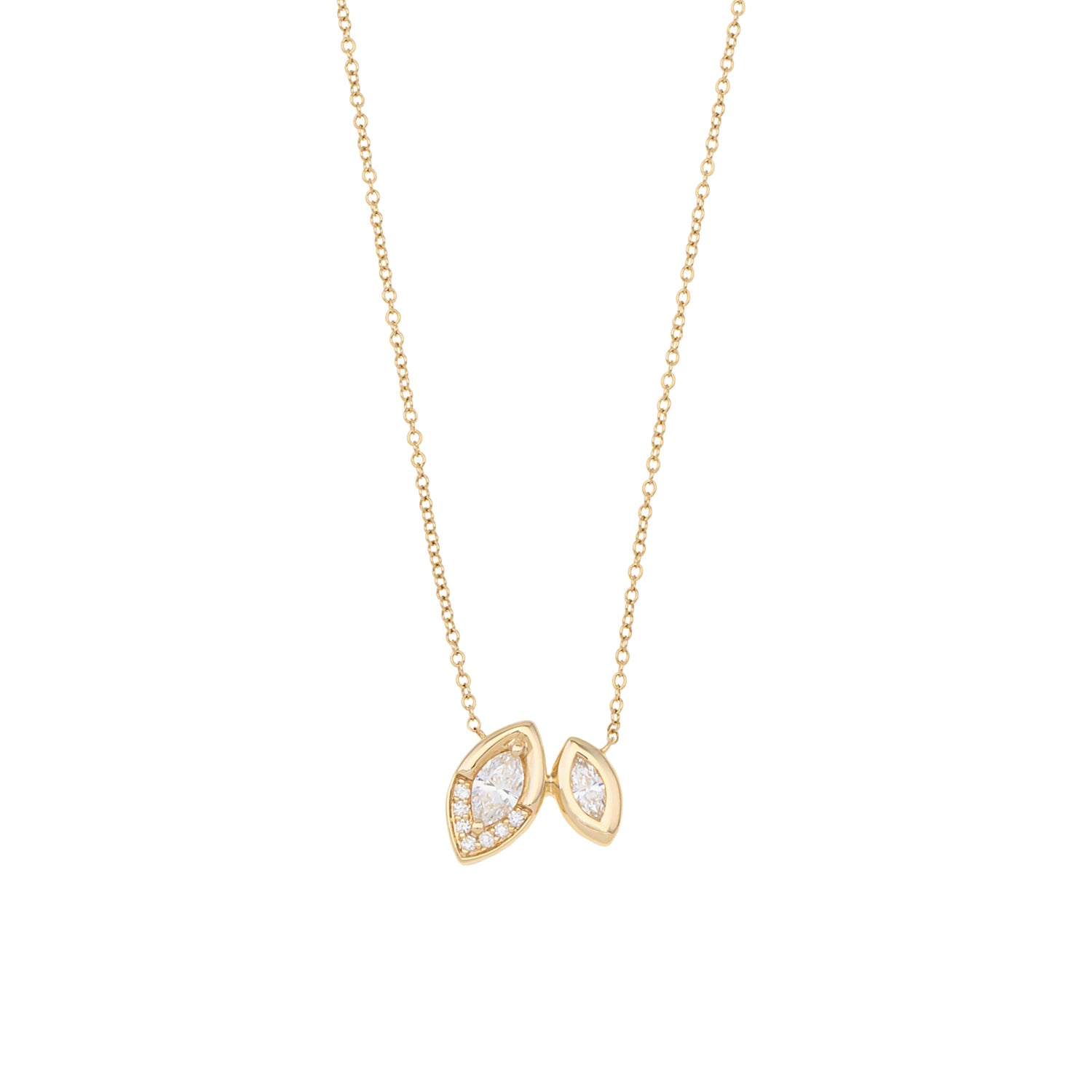 Two leaves Diamond necklace
