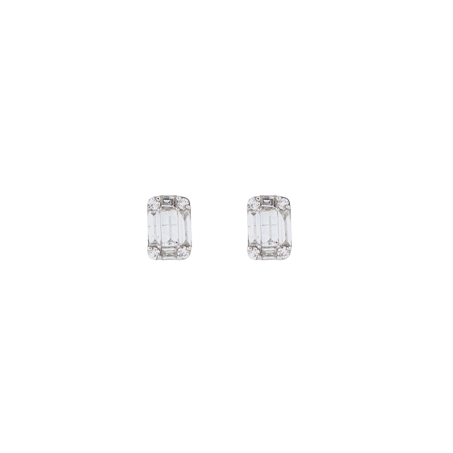 Baguette Diamond stud earrings