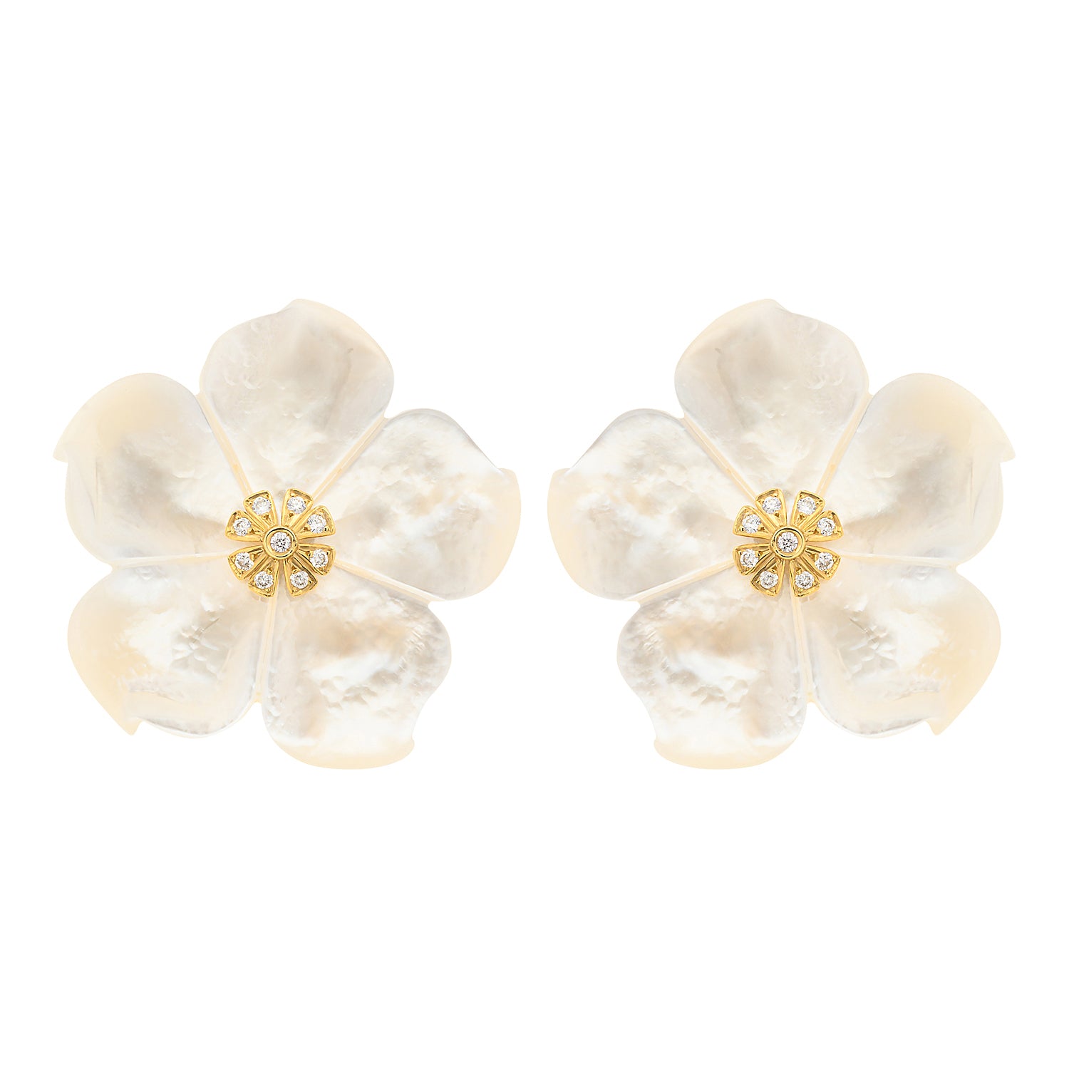 Mother of Pearl Flower Earrings